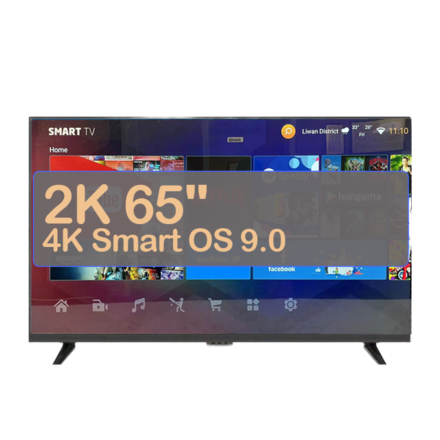 65 Inch Android Smart LED TV Ultra Thin Frameless Wireless Cast Large Screen Television for Home & Commercial