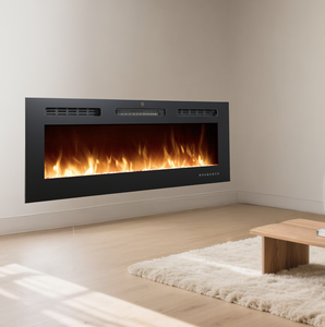 Cheminée électrique <span class=keywords><strong>murale</strong></span> <span class=keywords><strong>verticale</strong></span> décorative à effet de flamme réelle, type sur pied, personnalisée, LJHF3702E, avec combustible en galets - Product Image 3