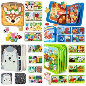 หนังสือกิจกรรมสัตว์ในฟาร์มแบบผ้าสักหลาดสำหรับเด็กเล็ก ของเล่นเสริมพัฒนาการ หนังสือเงียบๆ แบบมอนเตสซอรี่ หนังสือผ้าสักหลาดสำหรับเด็กวัยเตาะแตะ - Product Image 6
