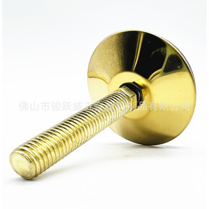 <b>Adjustable</b> Furniture <b>Leg</b> Gold Plated 50mm <b>Height</b> Brass Chair Support Foot With Rubber Pad Modern Design Easy Installation - Product Image 3