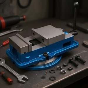 Étau CNC 75 mm de haute précision pour fraisage avec base pivotante à 360 degrés, mode de commande manuel, composants de base à roulement - Product Image 2