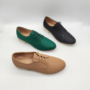 Zapatos Casuales de Plataforma Plana con Cordones para Mujer, Estilo Boyfriend, Color Verde, para Caminar, Ideales para el Verano - Product Image 1