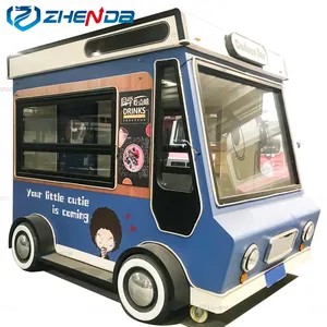 Pizza Oven Mobiele Voedsel Trailer Chinese Voedsel Van Trailer Bbq Fast Food Truck Winkelwagen Met Veranda Voor Verkoop