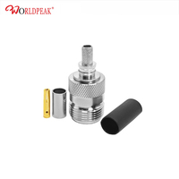 Connecteur étanche N femelle EZ Crimp pour LMR195, Jack coaxial droit sans soudure pour assemblage de câble de raccordement d'antenne – Vente en gros