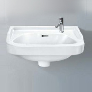 V1219 Lavabo mural en céramique blanche de 16 pouces à trou unique pour salle de bain - Product Image 1