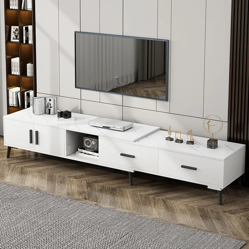 Soporte de madera para tv, conjunto de mesa de centro y armario moderno de lujo