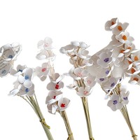 Bunga Violet Buatan dari Busa dengan Stamen Berwarna-warni, Buket Kering, Aksesoris Dekorasi