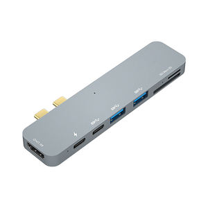 7 en 1 double <span class=keywords><strong>adaptateur</strong></span> de concentrateur USB Type C Compatible USB3.0 lecteur de carte <span class=keywords><strong>SD</strong></span>/<span class=keywords><strong>Micro</strong></span> <span class=keywords><strong>SD</strong></span> Station d'accueil pour ordinateur portable pour MacBook Pro - Product Image 5