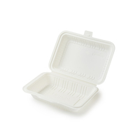 Boîte à repas jetable en amidon de maïs minéralisé Mfpp, type clamshell en PP, pour plats à emporter