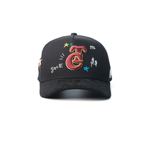 Casquette de baseball de luxe en daim avec broderie 3D personnalisée, motif palmier cocotier, 5 panneaux, nouvelle arrivée, qualité originale