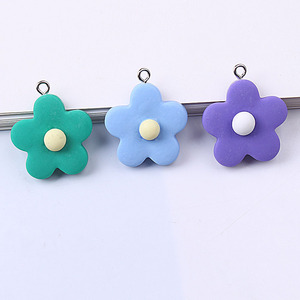จี้เรซิ่นรูปดอกไม้หลากสีสันสำหรับทำเครื่องประดับ DIY ต่างหู สร้อยคอ สร้อยข้อมือ พวงกุญแจทำมือ อุปกรณ์เสริม - Product Image 3