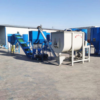 Chaîne complète de fabrication d'aliments pour volailles 100-1000 kg/h, machine à broyer et mélanger les aliments pour bétail et moutons, ligne de granulation pour petites exploitations agricoles