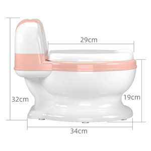 Siège de toilette pour bébé et tout-petit avec design d'urinoir frontal surélevé pour l'apprentissage de la propreté des garçons et des filles - Product Image 2