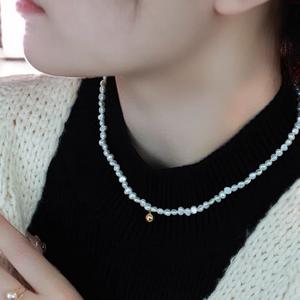 Collar de Perlas de Agua Dulce Naturales de Estilo Coreano para Mujer, Cadena para Clavícula con Patrón Irregular, Collar Irregular - Product Image 3