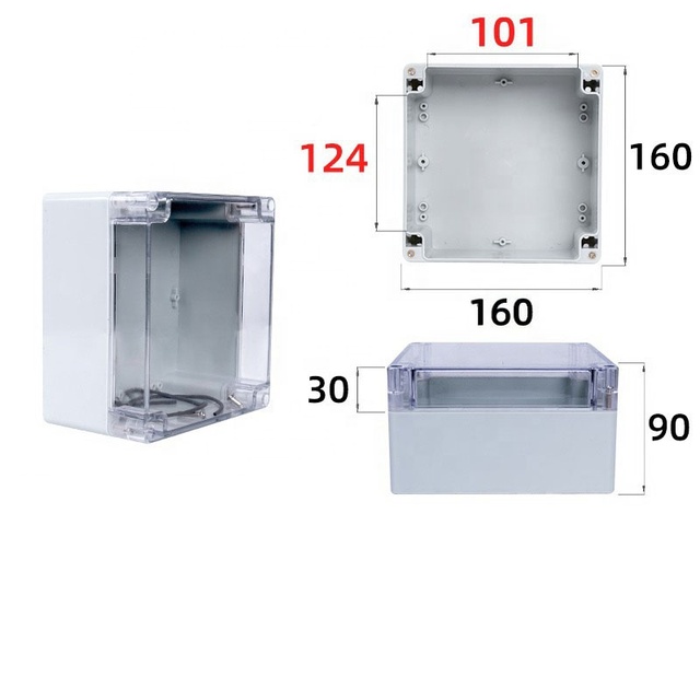 IP65 Cable Electrical Electric Enclosure Plastic Waterproof Box Wire Junction Box Abs Plastic Transparent Cover Enclosure Box