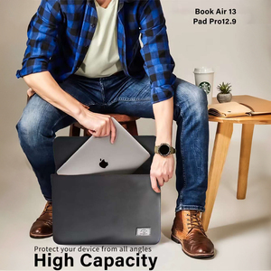 Polo Không Khí Chống Sốc Máy Tính Xách Tay Tay Áo Máy Tính Xách Tay Không Thấm Nước Vải Kinh Doanh Tối Giản Phong Cách Bảo Vệ Bìa Trường Hợp Túi - Product Image 3