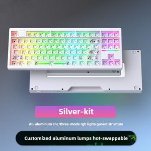 Al87 CNC nhôm Kit tri-chế độ Gasket cấu trúc RGB hot swap 4000mAh 80% bố trí TKL cơ khí chơi game Bàn phím tùy chỉnh OEM/ODM - Product Image 5