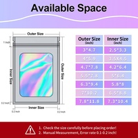Bolsas de Mylar de 3.5g con Cajas, Bolsas Holográficas con Cierre Hermético para Juguetes, Bolsas Personalizadas para Tabaco, Bolsas Sellables a Prueba de Humedad, MOQ Bajo