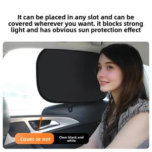 Parasol de <span class=keywords><strong>vinilo</strong></span> para ventana lateral de coche, película electrostática adhesiva, aislamiento térmico, cortina de protección solar - Product Image 3