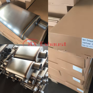 ท่อไอเสียสแตนเลส 409 แบบ OEM สั่งทำโลโก้ได้ ขนาดปากเข้า <span class=keywords><strong>2</strong></span>.5 นิ้ว 3 นิ้ว  แบบ Universal High Flow Silencer - Product Image 6