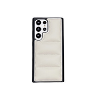 Étui de téléphone matelassé en cuir style hiver et automne pour Samsung Galaxy S26 S25 S24 S23, protection anti-chute