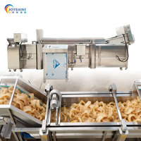 Friteuse électrique industrielle à convoyeur continu en acier inoxydable 100-500 kg/h pour la friture de raviolis et de chips de bananes