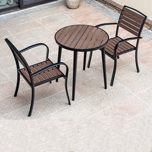 Đồ Gỗ Ngoài Trời khung nhôm nhà hàng <span class=keywords><strong>WPC</strong></span> bàn ghế Bộ - Product Image 2