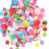 Confettis en papier colorés de 3,5 cm, emballés en gros (100 g), pour décorations de fêtes d'anniversaire et de Noël