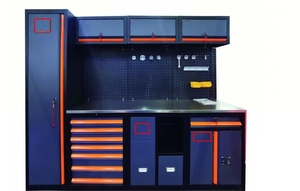 Lớn <span class=keywords><strong>New</strong></span> Heavy-Duty sắt nhà để xe bàn làm việc với có thể tháo rời công cụ Tủ tùy chỉnh OEM Hỗ trợ màu đen hội thảo - Product Image 3