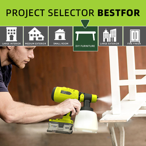 Pistola <span class=keywords><strong>de</strong></span> Pintura Inalámbrica HVLP <span class=keywords><strong>de</strong></span> 200W para Ryobi 18V ONE+, 4 Boquillas, 3 Patrones, Recipiente <span class=keywords><strong>de</strong></span> 1000ML, Pistola <span class=keywords><strong>de</strong></span> Pulverización Manual (Sin Batería) - Product Image 4