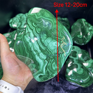 אבן מלכיט טבעית מלוטשת באיכות גבוהה, קריסטל ירוק, אבן מרפא לעיצוב הבית - Product Image 5