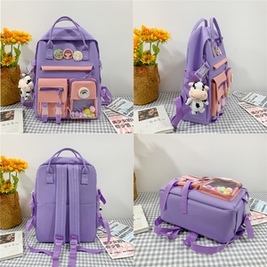 Ensemble de sacs d'école en <span class=keywords><strong>Nylon</strong></span>, 5 pièces, pour adolescentes et filles, sac à dos kawaii, pour enfant, étudiant, nouvelle collection, offre spéciale, - Product Image 3