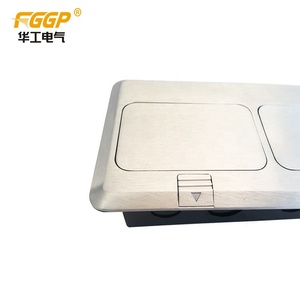 GCC SASO SABER Approved Saudi Arabia 2 UK Power Outlets Double Pop-Up Floor <strong>Socket</strong> with <strong>RJ45</strong> SDK 10A Self Grounding - Product Image 5
