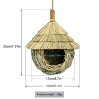 Nouvelle Décoration Créative de Jardin en Gros : Nid d'Oiseau en Paille de Hibiscus et de Gourde pour Animaux de Compagnie