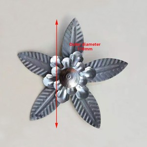 Accessoires décoratifs en fer forgé, vis florales multicouches estampées, motifs trompette, liane, <span class=keywords><strong>rose</strong></span>, <span class=keywords><strong>jacaranda</strong></span> - Product Image 3