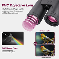 Jumelles télescope 12X42 pour l'observation des oiseaux avec prisme BAK4, monoculaire optique portable pour la chasse en plein air
