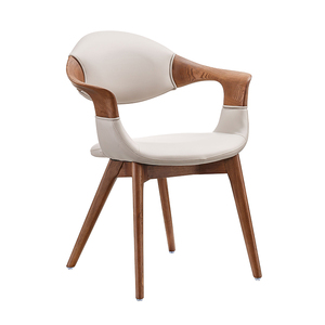 Italian Modern Minimalist Curved Dining <b>Chair</b> Nordic Solid Wood Stool for Balcony Leisure & <b>Study</b> Convertible Backrest <b>Chair</b> - Product Image 1