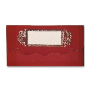 Sobre de lujo para dinero de boda, el más vendido, Shagun Hongbao Lai Si, paquete rojo para regalo en efectivo, de la colección india de regalos monetarios. - Product Image 2