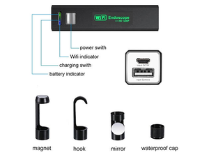 Boroscopio Inalámbrico 1200P con Sonda Externa, Cámara de Inspección USB para Maquinaria - Product Image 5