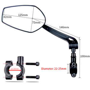 Specchietti Retrovisori <span class=keywords><strong>per</strong></span> Bicicletta EasyDo Regolabili a 360 Gradi, Specchio Rotante <span class=keywords><strong>per</strong></span> Manubrio di <span class=keywords><strong>Bici</strong></span> Elettrica - Product Image 2