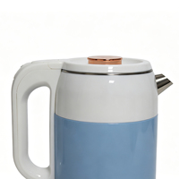Appareil électroménager moderne, pot à eau chaude électrique bleu-blanc de 2,5 L avec maintien au chaud 24 heures pour hôtel, dortoir, appartement, bureau, cuisine