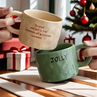 NEWELL Vente en gros de tasses à eau et à vin turques personnalisées, bon marché, en céramique mate grise, tasse à thé, mini tasse à café avec poignée pour la maison