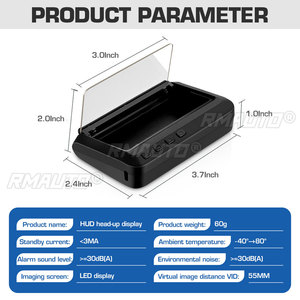 C100 OBD2 HUD จอแสดงผลบนกระจกหน้ารถ มาตรวัดความเร็วรถยนต์ การใช้น้ำมันเชื้อเพลิง EOBD โปรเจคเตอร์ คอมพิวเตอร์ติดรถยนต์ อุปกรณ์เสริมรถยนต์ - Product Image 6