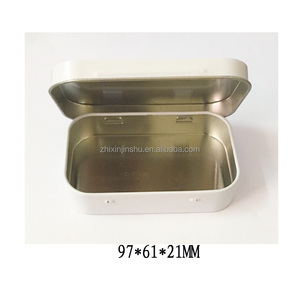 Scatola di Latta Vuota con Cerniera a Colori CMYK, Forma Rettangolare, Scatola in Metallo Tagliato, Completamente Personalizzabile, Confezioni in Latta Rettangolari - Product Image 4