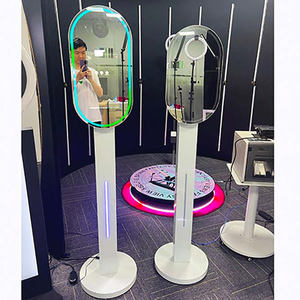 Kit de photomaton miroir DIY avec cadre en métal et verre trempé, miroir magique d'entrée de gamme avec support pour iPad et caméra, idéal pour les fêtes à domicile - Product Image 1