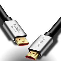 Câble à fibre optique haute vitesse 2.0 4K/8K avec connecteurs plaqués or, blindage tressé en PVC pour utilisation avec haut-parleur téléphonique 1m 1.5m 2m