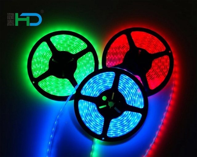 Smd 5050 Led Strip Light 5v 60leds/m Rgb Smart Led Strip 5050 Rgb 3 Key Remote Rgb 5050 Led Strip 12v