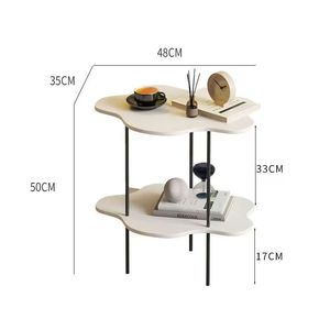 Tavolino da Caffè Rotondo Girevole Moderno Color Crema, Design Minimalista di Lusso <span class=keywords><strong>per</strong></span> Arredamento Soggiorno di Piccole Abitazioni - Product Image 6