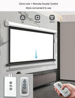 Écran de projection motorisé Cavvits Home Cinema 3D 8K, double commande, PVC gris, 100/120 pouces, portable, 4:3/16:9, électrique, 1 an de garantie