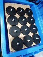 Aimant plat en néodyme recouvert de caoutchouc D66 D88 pour montage de caméra LED
